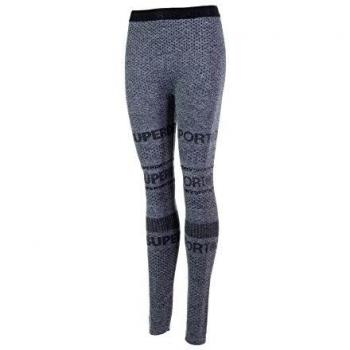 Superdry Leggings XL Gris-Black sin Costuras