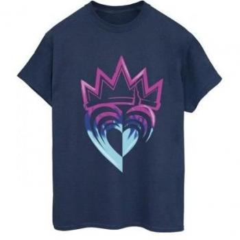Vêtement féminin Disney Descendants : T-shirt couronne rose et coupe boyfriend