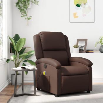 Silla de masaje con cuero sintético negro, crema o marrón vidaXL para dormitorio, cómoda, relajante y tipo sofá