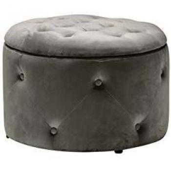 LPD Cleo Velvet Storage Ottoman