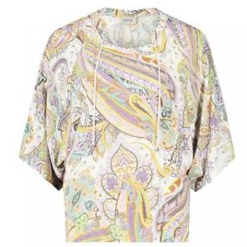 Cartoon Gemusterte Oversize-Bluse