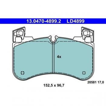 Bremsbelag-Set für LAND ROVER LR110084 – ATE 13.0470‑4899.2