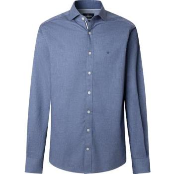 Men’s Eton Blue Flannel Shirt, Long Sleeve – Hackett