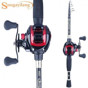 Sougayilang Moulinet Télécopique Léger – Ratio 1,8:1, 2,4 à 7,1 m