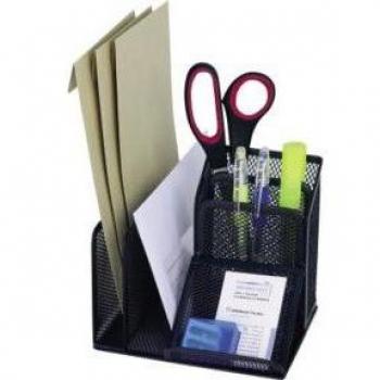 WEDO Utensilienständer Office, 4 Fächer, Drahtmetall, schwarz