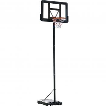 HOMCOM Verstellbarer Basketballständer tragbar mit zwei Rädern für Innen