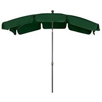 Parasol Tropico 210 x 140 cm en Polyester Vert/Anthracite avec Base en Acier