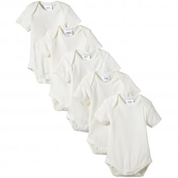 5er Pack Bio Baumwolle Unisex-Babybody – Kurzarm, Twins Edition