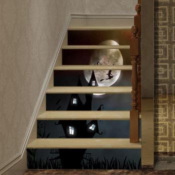 Witch House Halloween Decoration Stickers