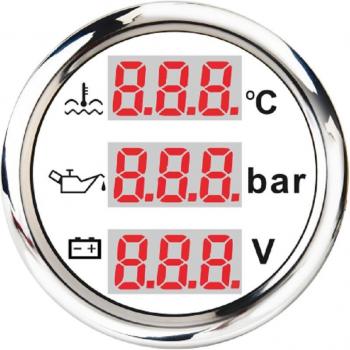 Compteur Universel 52 mm – Bateau/Voiture, Température + Huile