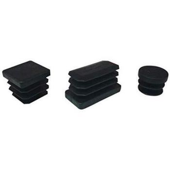 Puntali rettangolari alettati in plastica nera 20x40 mm 100 pezzi