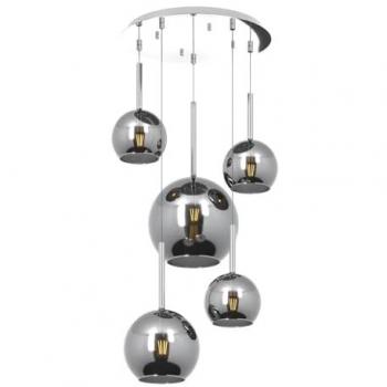 Future Light Top-Light con Vetro e Cromo 5 Luci