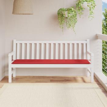 Almofada Grande para Banco de Jardim 180x50x3 cm Vermelha