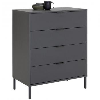 Kommode MÄUSBACHER Bonnie B/H/T: 81 cm x 87 cm x 45 cm, grau (anthrazit matt lack)