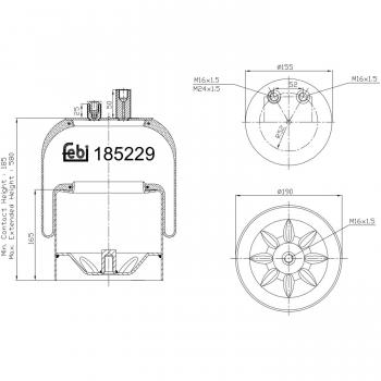 FEBI BILSTEIN Federbalg 185229 für Mercedes-Benz