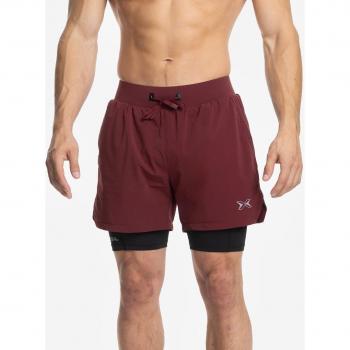 Shorts con Malla Compresión 2 en 1 Hombre Premium