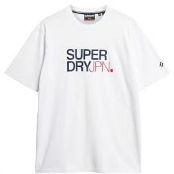 Superdry T-Shirt kurzarm weiß/marineblau/rot