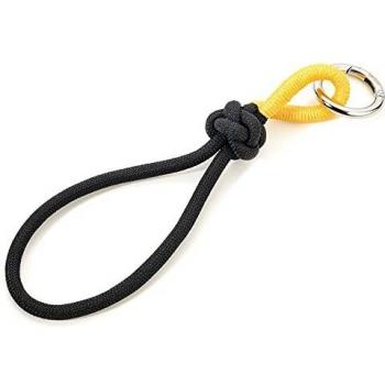 TROIKA Cordula – Schlüsselband mit Karabiner – gelb, schwarz