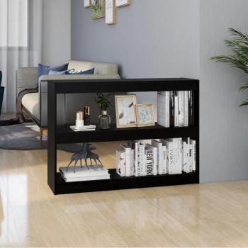 Black Book Cabinet Room Divider 100x30x71.5 cm Pinewood vidaXL