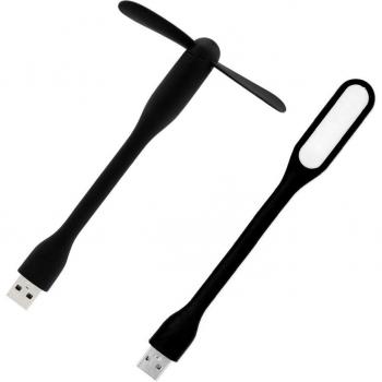 Ventilador Compacto USB con Iluminación LED