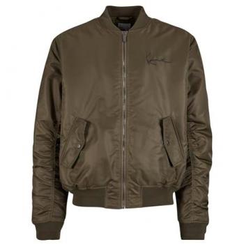 Giacca Bomber in Marrone Karl Kani, Embroidery sul Retro L
