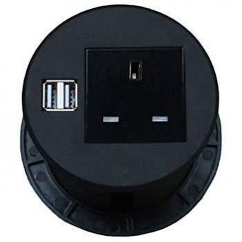 USBDesk 3.15 Dual-Port Power Socket