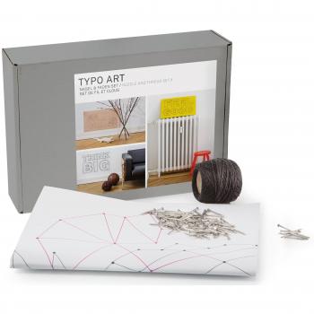 Typo Art Nagel-Faden Wandgestaltung