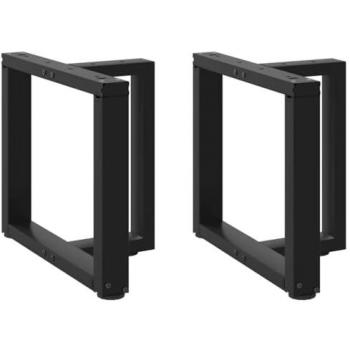 Vidaxl Patas de Mesa T Negro