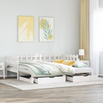 Sofá cama nido sin colchón 80x200 cm blanco