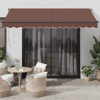 Reversible Brown 350x250 cm Awning – Manual – vidaXL
