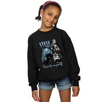 Sudadera de Steve Rogers para niñas de Marvel, talla 12-13, color negro