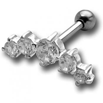 Swarovski‑Kleinstein Barbell – 1,2 x6 mm – TIP Ohrschmuck von International Connection