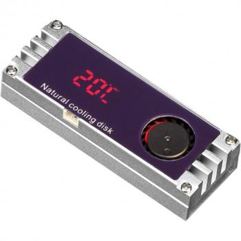 Pantalla OLED + Disipador Turbo para SSD M.2 2280 a 12V