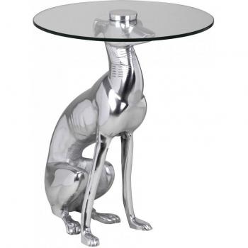Designer Beistelltisch Hund aus Aluminium