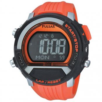 Pulsar Männer Armband-Uhr XL Pulsar X Digital Quarz Gummi PW7007X1