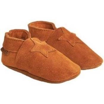 Pantofole in camoscio marrone per bambini