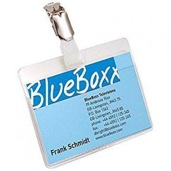 Durable Event Visitor Name Tags, Clear, 60 x 90 mm, Quantity: 5