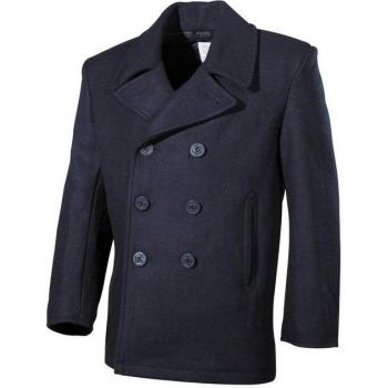 Outdoorjacke MFH US-Pea-Coat in Marineblau mit blauen Knöpfen, Größe: XL