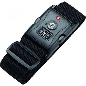 JSA 180 cm Schwarz: strapazierfähiger Polyester‑Kofferband mit TSA‑Schloss