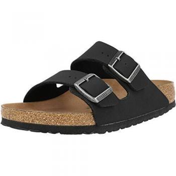BIRKENSTOCK Arizona Schwarz Bikibuc Earthy Vegan Pantoletten EU