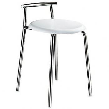 Werzalit Duschhocker SMEDBO FK401 Outline – Edelstahl/Weiß