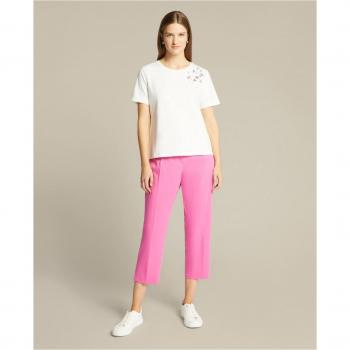 Pantalón recto de mujer capri de tejido sostenible