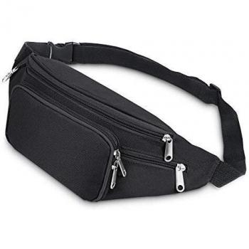 SAVFY 4 Zip Pockets Bum Bag
