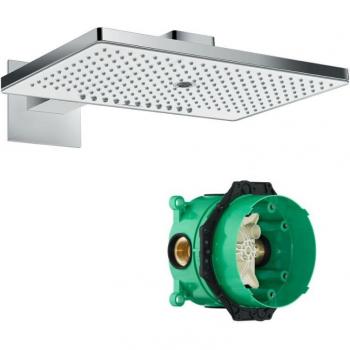 Hansgrohe Douche 460 3 jets avec bras blanc/chromé et corps universel