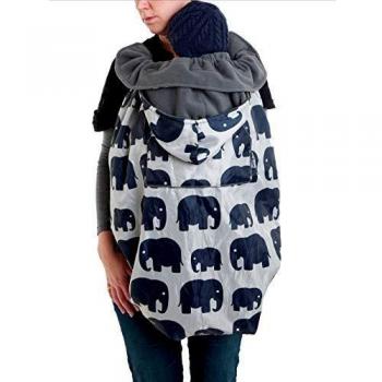 BundleBean Babywearing All-Weather Waterproof Carrier Cover (Grey Elephant)
