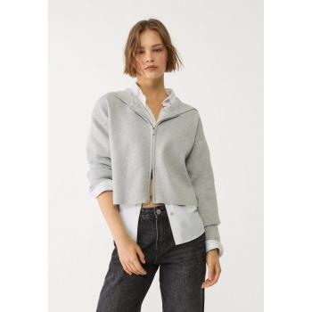 Cappuccio Stradivarius Grigio Melangiato Giacca M