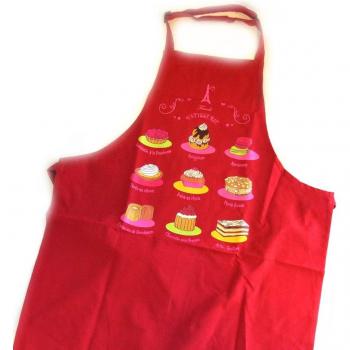 Designer Red French Bakery Apron M5770 Les Trésors De Lily