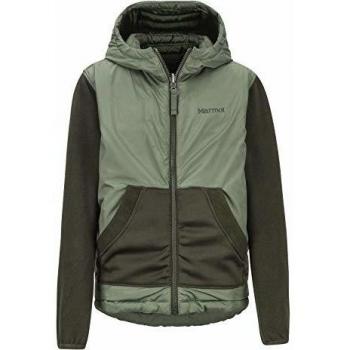 Marmot Jungen Featherless Rev Hooded Jacket – Crocodile/Rosin Green, Größe M