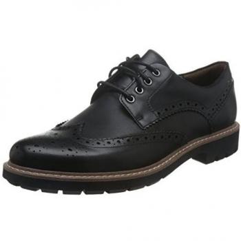 Clarks Men's Batcombe Wing Lace-up Derby Shoes in Black Leather, Size 41 EU