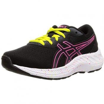 ASICS Gel-Excite 8 GS Road Running Shoe, Black Hot Pink, 7.5 UK